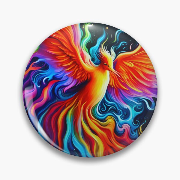 Item preview, Mythical Rainbow Phoenix Fire Bird designed and sold by WitchyWare.