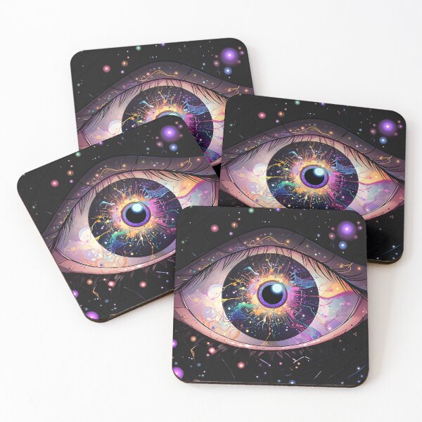 Item preview, Line Art Depicting the Enigma of a Galaxy in a Human Eye designed and sold by Retro Fit.