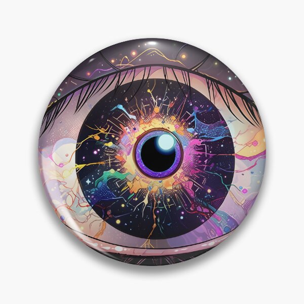 Item preview, Line Art Depicting the Enigma of a Galaxy in a Human Eye designed and sold by Retro Fit.