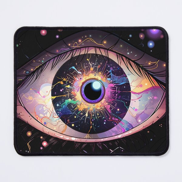 Item preview, Line Art Depicting the Enigma of a Galaxy in a Human Eye designed and sold by Retro Fit.