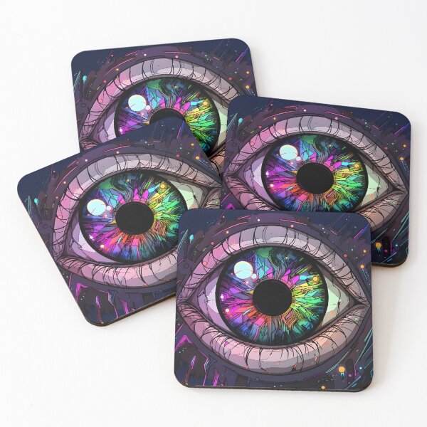 Item preview, A Detailed Sketch of a Cosmic Galaxy Within a Human Eye designed and sold by Retro Fit.