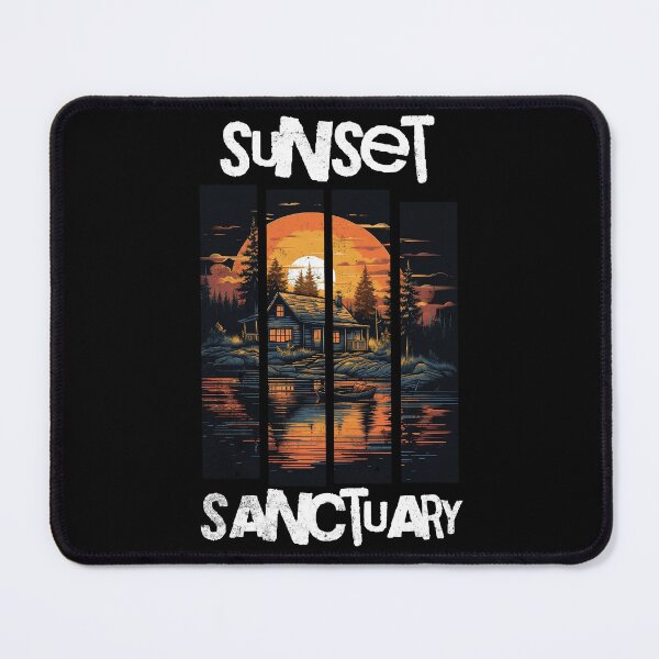 Item preview, Lakeside Cabin Sunset Sanctuary - Calm and Cozy designed and sold by Zandalus.