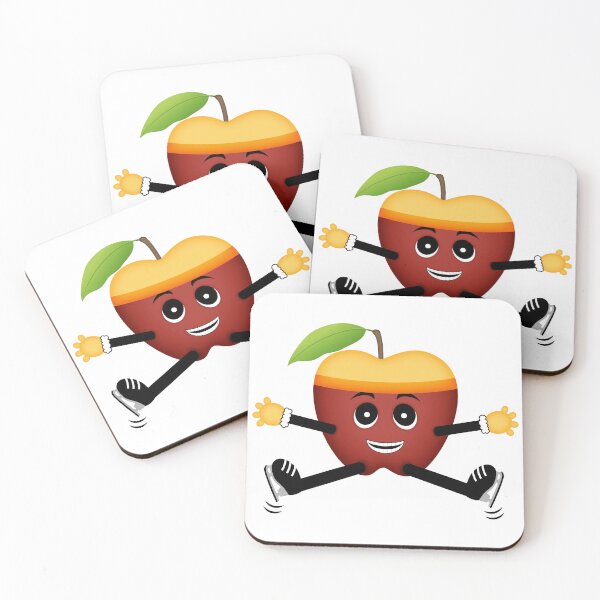 Item preview, Cute Ice Skating Apple Sticker Pack // Emoji Apples // Fruit Stickers // Apple Skaters designed and sold by Elsy's Art.