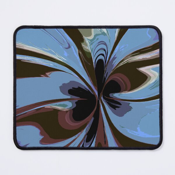 Item preview, Abstract Swirls Sky Blue and Brown designed and sold by deniselynnimage.