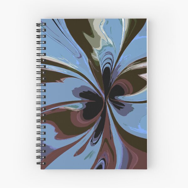 Item preview, Abstract Swirls Sky Blue and Brown designed and sold by deniselynnimage.