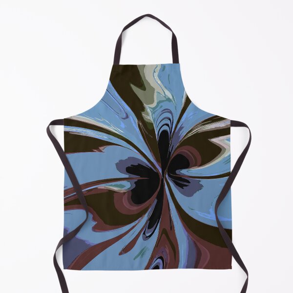 Item preview, Abstract Swirls Sky Blue and Brown designed and sold by deniselynnimage.