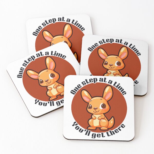 Item preview, Journey of Progress - One Step at a Time | Encouraging Words with a Cute Kangaroo designed and sold by OrangeMG.