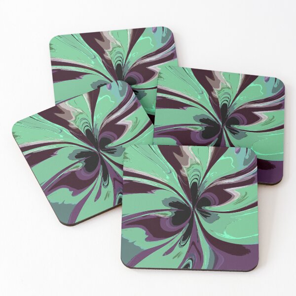 Item preview, Abstract Swirls Sea Green and Purple designed and sold by deniselynnimage.