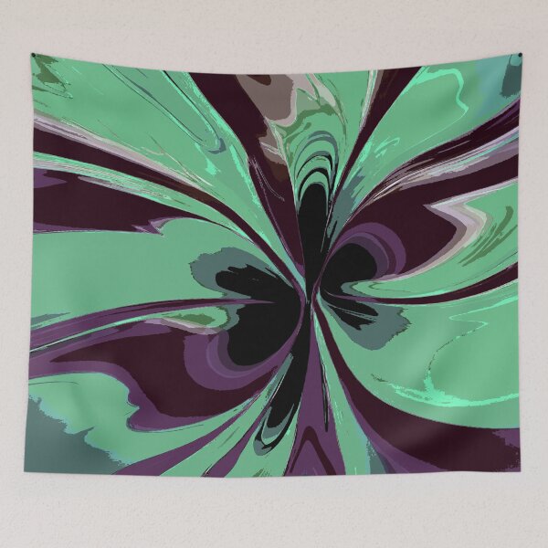 Item preview, Abstract Swirls Sea Green and Purple designed and sold by deniselynnimage.