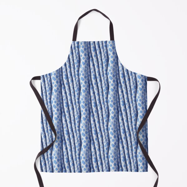 Item preview, White and blue intricate floral fabric pattern  designed and sold by Theo-B.