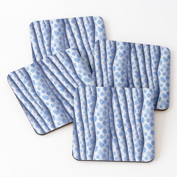 Item preview, White and blue intricate floral fabric pattern  designed and sold by Theo-B.