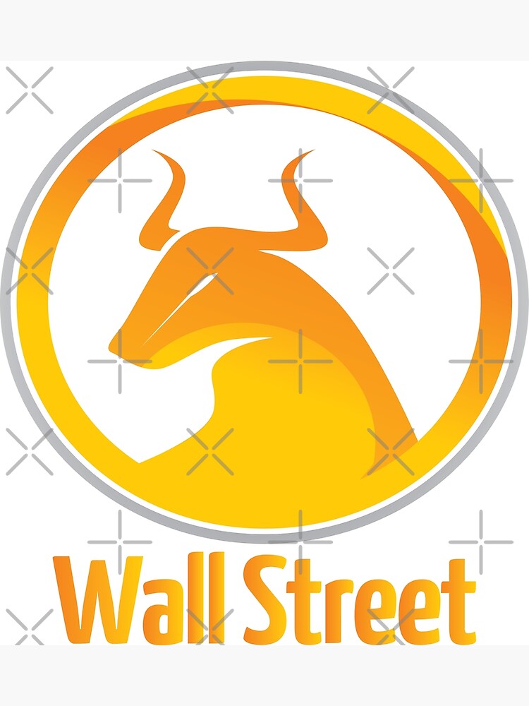 Disover Wall Street Bull Market Symbol Wall Street Ink Premium Matte Vertical Poster