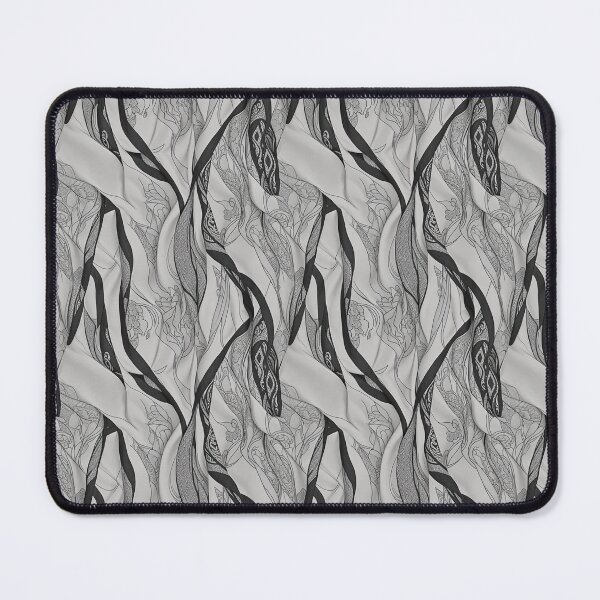 Item preview, White, grey and black intricate fabric pattern  designed and sold by Theo-B.