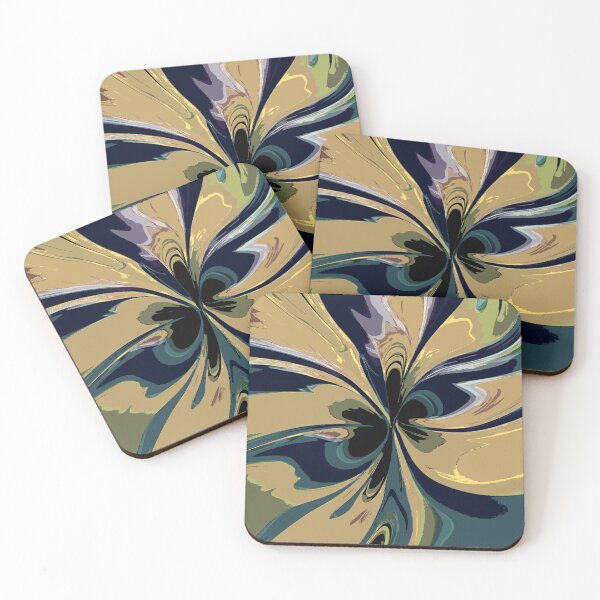 Item preview, Abstract Swirls Tan and Forest Green designed and sold by deniselynnimage.