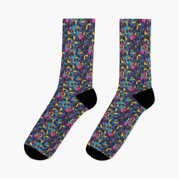 Item preview, Vibrant 80s-Inspired Paint Splatter Pattern designed and sold by delohill.