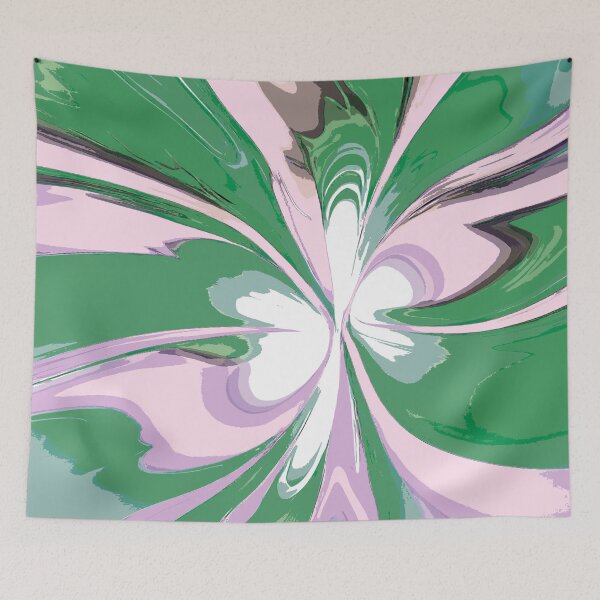 Item preview, Abstract Swirls of Liliac and Green designed and sold by deniselynnimage.