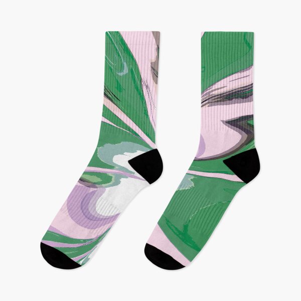 Item preview, Abstract Swirls of Liliac and Green designed and sold by deniselynnimage.
