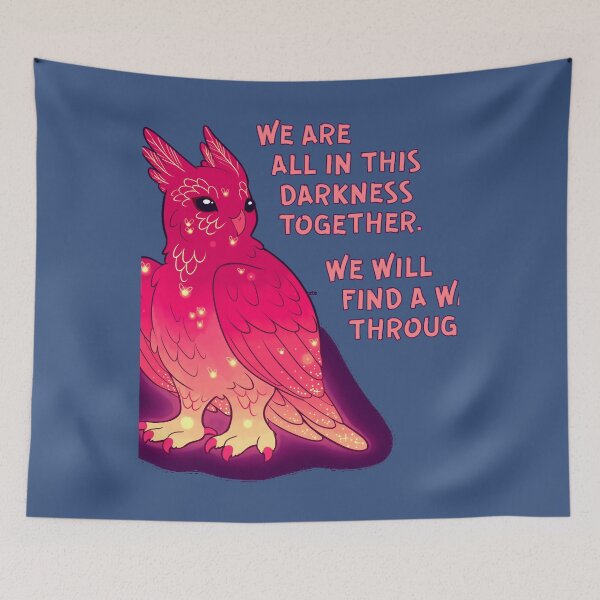Item preview, We Are All In This Darkness Together Glowing Great Horned Owl 	 	 designed and sold by mkmhedeuhl63.