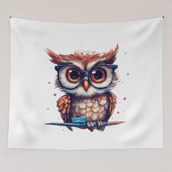 Item preview, Wise nad cute owl  designed and sold by PrintDesignLab.