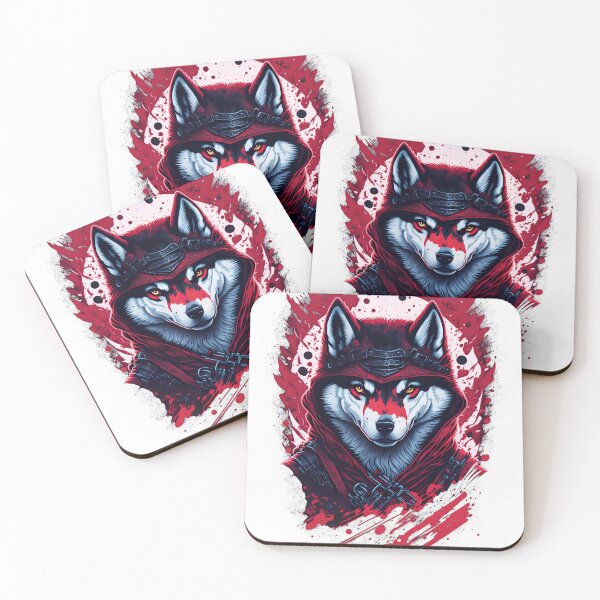 Item preview, Magical Red Color: A Detailed Siberian Husky Illustration designed and sold by DesignArtEmpire.