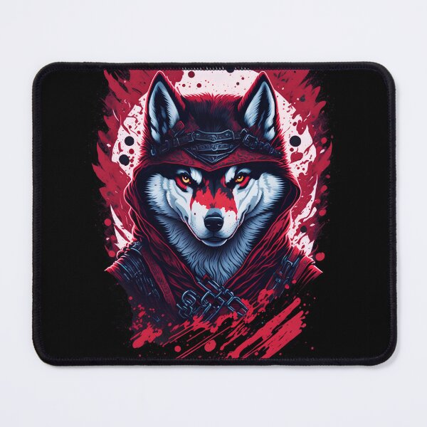 Item preview, Magical Red Color: A Detailed Siberian Husky Illustration designed and sold by DesignArtEmpire.