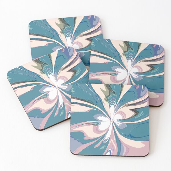 Item preview, Abstract Swirls of Sky Blue and Pink designed and sold by deniselynnimage.