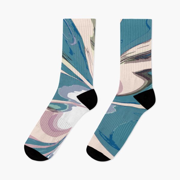 Item preview, Abstract Swirls of Sky Blue and Pink designed and sold by deniselynnimage.