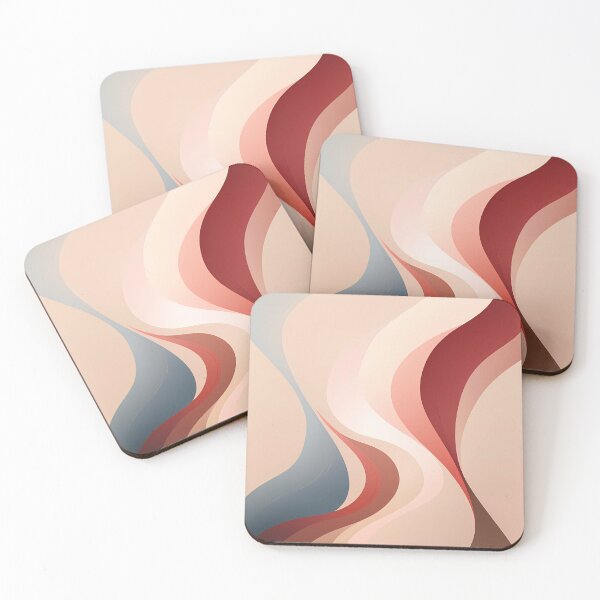 Item preview, Abstract pink and beige and maroon curves 5 designed and sold by NahedAH.