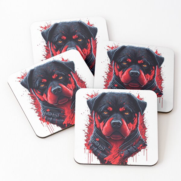 Item preview, Low-Poly Mystique: Rottweiler's Soft Lighting designed and sold by DesignArtEmpire.