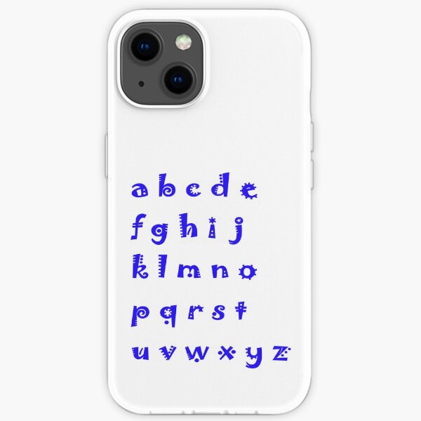 Alphabet blue letters iPhone Soft Case