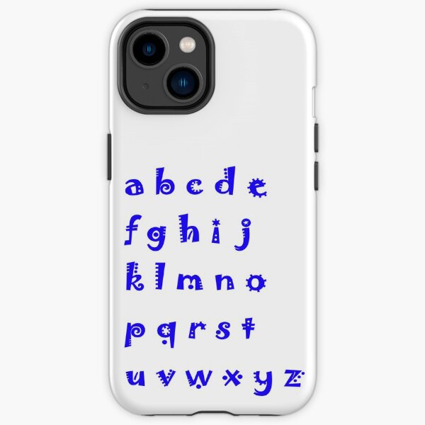 Alphabet blue letters iPhone Tough Case
