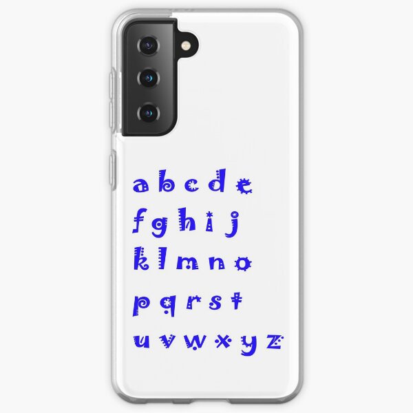 Alphabet blue letters Samsung Galaxy Soft Case