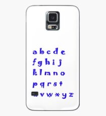 Alphabet blue letters Case/Skin for Samsung Galaxy