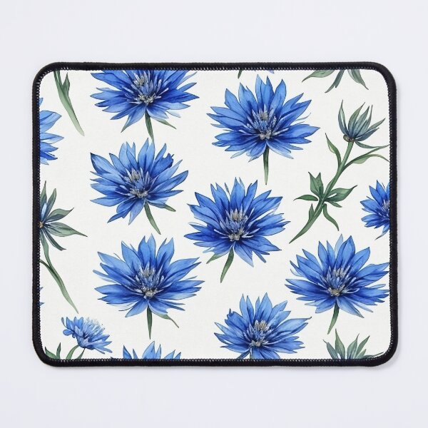 Item preview, Watercolor blue cornflower, floral illustration designed and sold by Victoria Riabov.