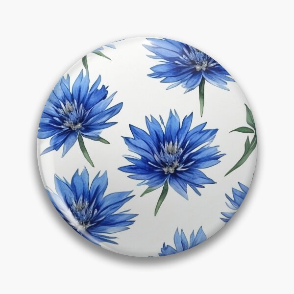 Item preview, Watercolor blue cornflower, floral illustration  designed and sold by Victoria Riabov.