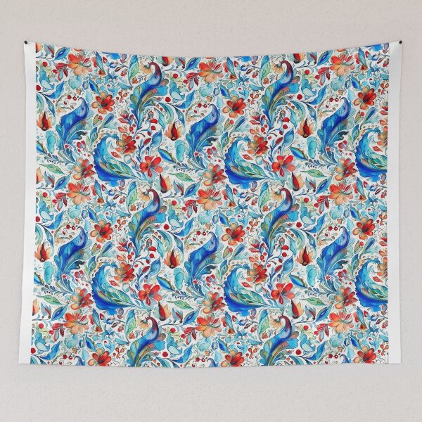 Item preview, jacobean design exotic designed and sold by Alessandro Remo Mazzoni Remotextiles.