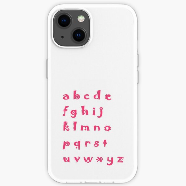 Alphabet red letters iPhone Soft Case