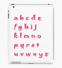 Alphabet red letters iPad Case/Skin