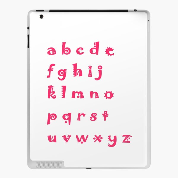 Alphabet red letters iPad Skin