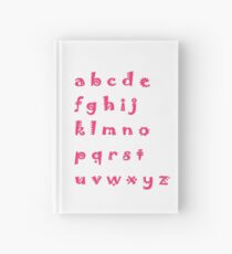 Alphabet red letters Hardcover Journal