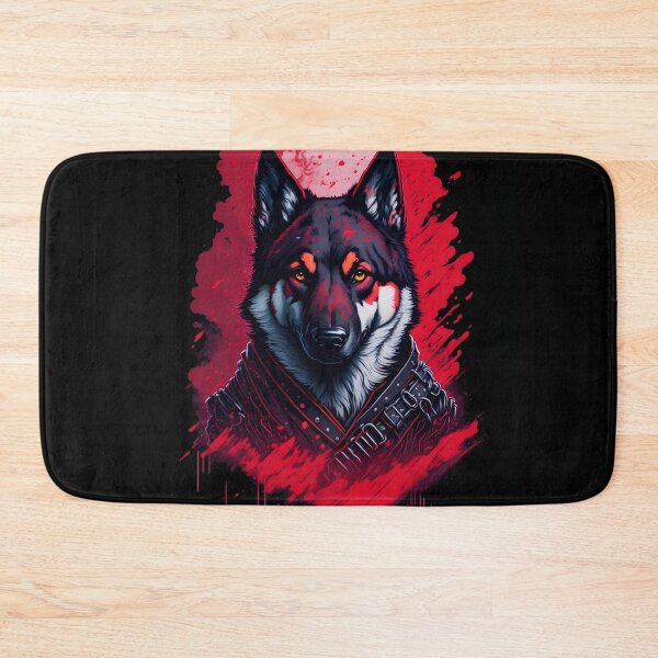Item preview, Red Color Magic: A Detailed German Shepherd Illustration designed and sold by DesignArtEmpire.