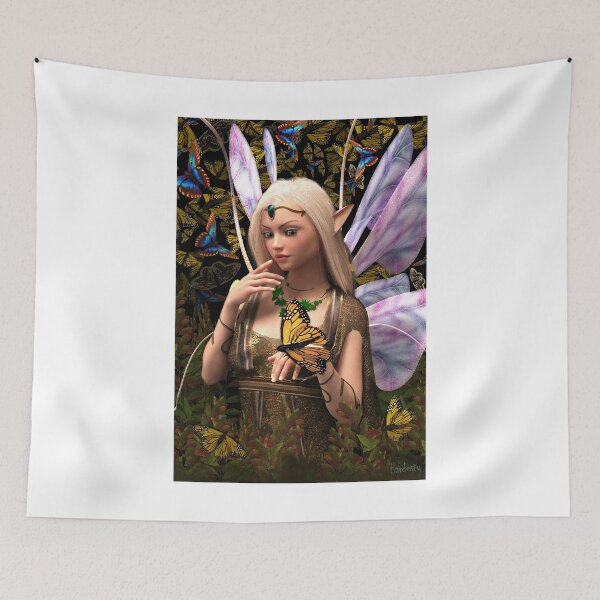 Item preview, Fairy princess and butterfly fantasy artwork designed and sold by Fantasyart123.