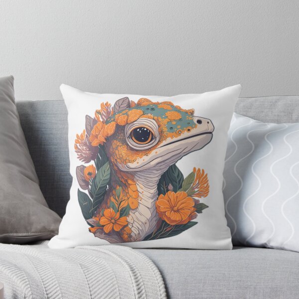 Item preview, Cameleon con un toque de flores naranjas designed and sold by FocusChillax.