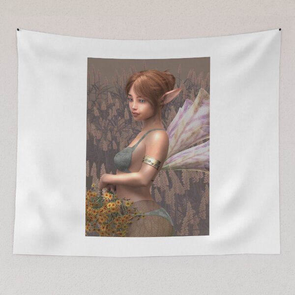 Item preview, Cute fairy with flowers designed and sold by Fantasyart123.