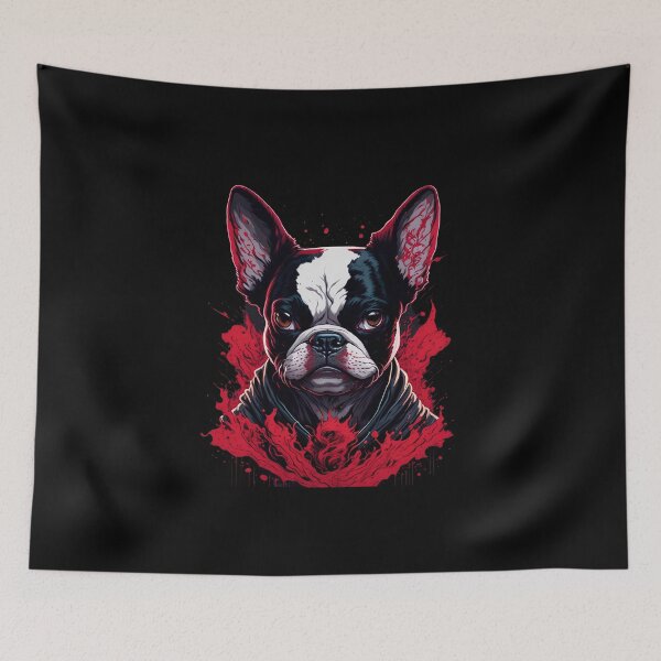 Item preview,  Boston Terrier Mystery: Red Color and Gothic Dark Magic designed and sold by DesignArtEmpire.