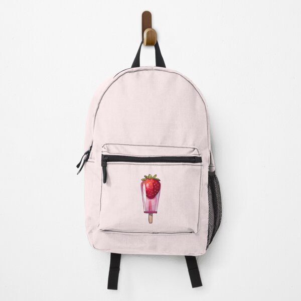 Item preview, Strawberry popsicle realistic illustration designed and sold by wonderxwander.