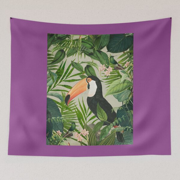 Item preview, Toucan And Hummingbirds Art Print 	 designed and sold by jleweghr53.