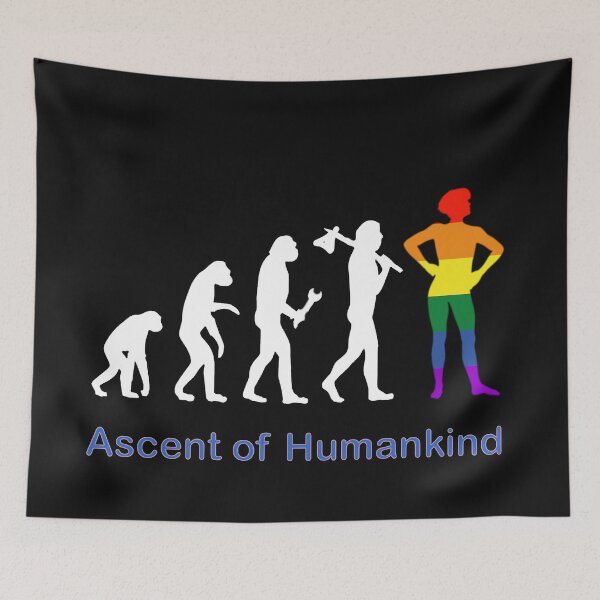 Item preview, LGBTQ+ social evolution ascent of humankind  designed and sold by Fantasyart123.