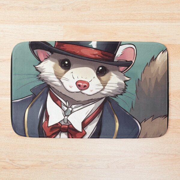 Item preview, Dapper Ferret in Top Hat designed and sold by mkydee.