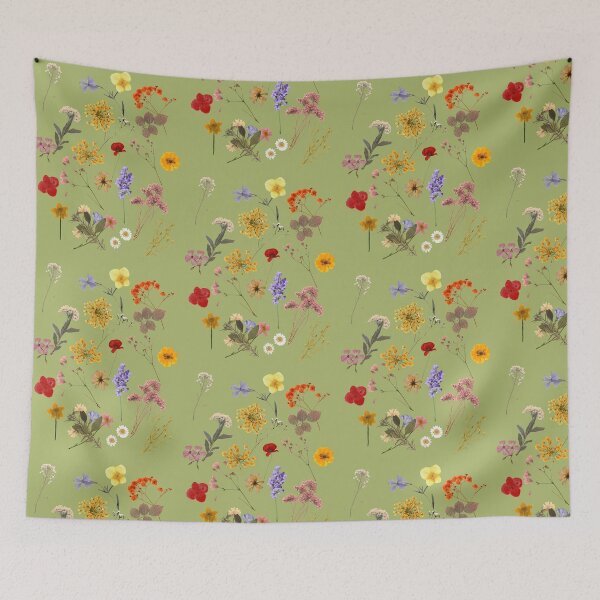Item preview, Pressed Flowers Design - Scattered Flowers designed and sold by KumbayArt.